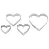 108359 Набор форм для выпечки и вырубки теста Mallony TORTA сердце (4шт)