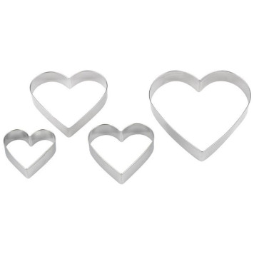 108359 Набор форм для выпечки и вырубки теста Mallony TORTA сердце (4шт)