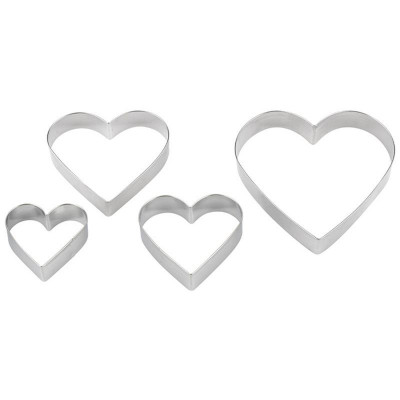 108359 Набор форм для выпечки и вырубки теста Mallony TORTA сердце (4шт)