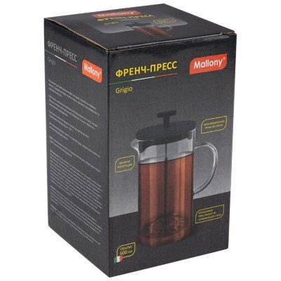 108386 Френч-пресс Mallony 'Grigio' 600мл-4