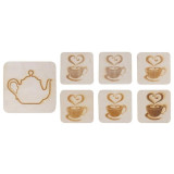 108762 Набор подставок под горячее Mallony 'Чаепитие' 7пр