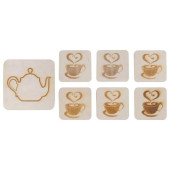 108762 Набор подставок под горячее Mallony 'Чаепитие' 7пр