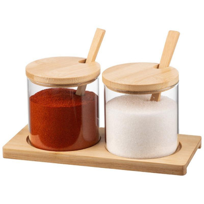 109035 Набор из 2-х банок (по 0.3л) из стекла Mallony Bambu-1