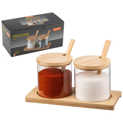 109035 Набор из 2-х банок (по 0.3л) из стекла Mallony Bambu