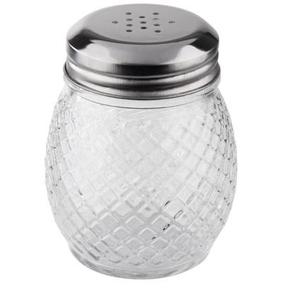 109042 Солонка/перечница SPEZIA 150мл стеклянная со стальной крышкой