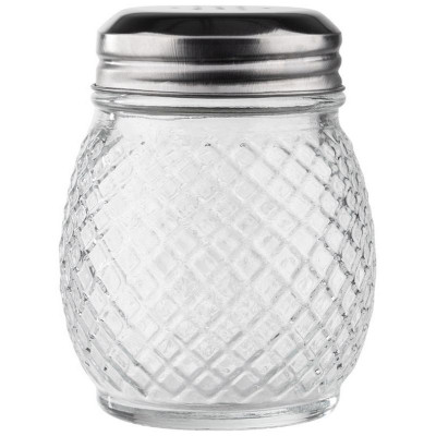 109042 Солонка/перечница SPEZIA 150мл стеклянная со стальной крышкой-1