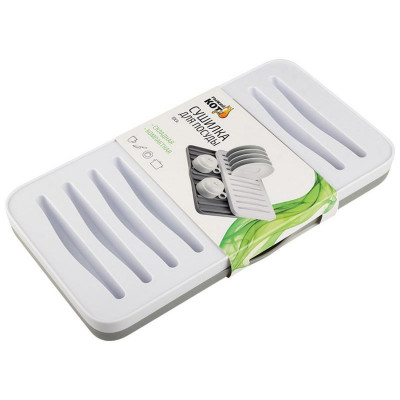 109744 Сушилка для посуды IDEA 'Рыжий кот' складная-2