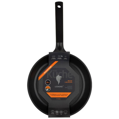 111205 Сковорода Leonord из литого алюминия с антипригарным покрытием TITAN (26см)-4