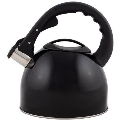 910088 Чайник из нерж. стали Mallony MAL-042-N (2.5л, со свистком, черный)-2