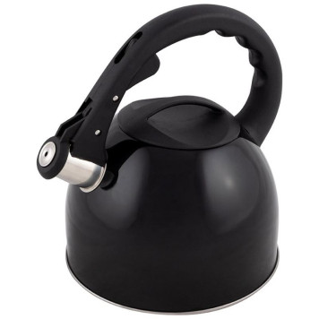 910088 Чайник из нерж. стали Mallony MAL-042-N (2.5л, со свистком, черный)-3