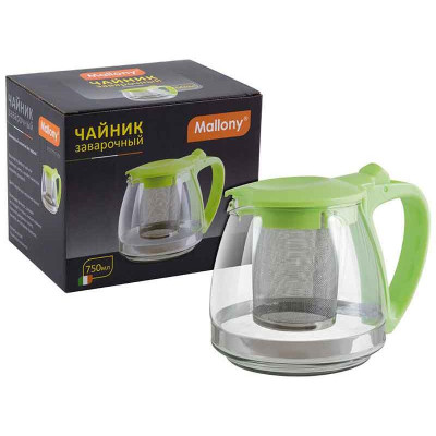 910106 Чайник заварочный Mallony Decotto-750 с пластиковой ручкой