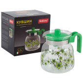 910117 Кувшин Mallony Pentola-1200 из жаропрочного стекла с пластиковой ручкой