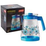 910118 Кувшин Mallony Pentola-2500 из жаропрочного стекла с пластиковой ручкой