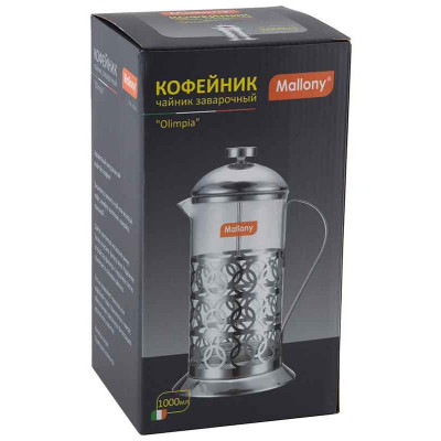 950093 Чайник/кофейник (кофе-пресс) Mallony 'Олимпия' Т046-1000ML-1