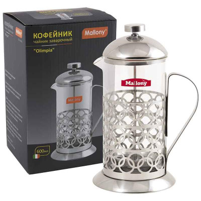 950137 Чайник/кофейник (кофе-пресс) Mallony 'Олимпия' Т046-650ML