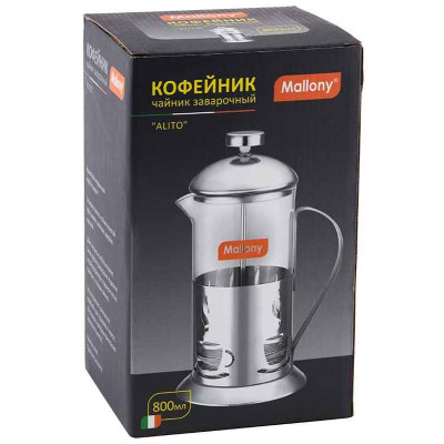 950151 Чайник/кофейник (кофе-пресс) Mallony ALITO 800мл-1