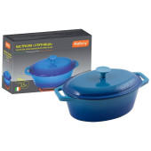 985036 Кастрюля 'УТЯТНИЦА' чугунная эмалированная овальная OCE-28, 3.5л