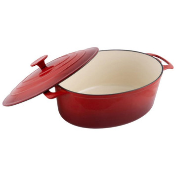 985037 Кастрюля 'УТЯТНИЦА' чугунная эмалированная овальная OCE-32, 5.9л-3