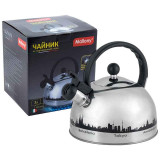 985609 Чайник металлический с рисунком Mallony MAL-CITY-01