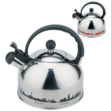 985609 Чайник металлический с рисунком Mallony MAL-CITY-01-1