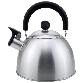 985619 Чайник GRANDE, объем 5 л, из нерж стали со свистком, с бакелитовой ручкой, матовый Mallony