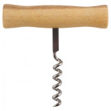 985955 Штопор ELICA нерж.сталь с деревянной ручкой 9х9см Mallony