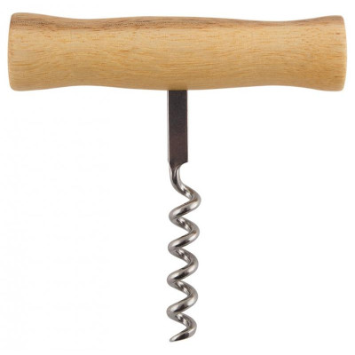 985955 Штопор ELICA нерж.сталь с деревянной ручкой 9х9см Mallony