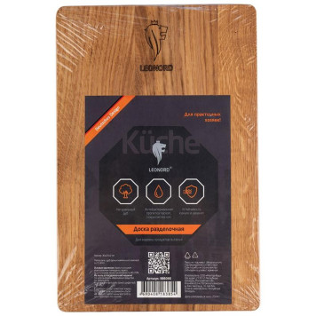 986080 Доска прямоугольная Leonord 30х20х2см (дуб)-4
