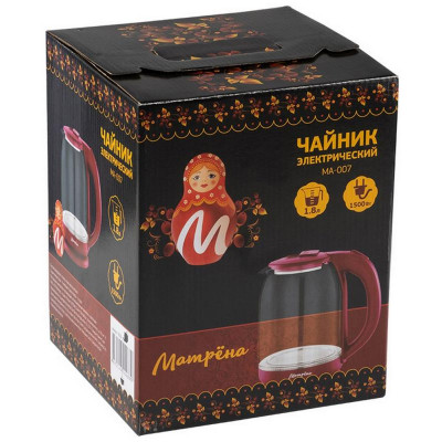 Чайник МАТРЕНА МА-007 вишневый (105226)-2