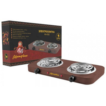 Плитка электрическая Матрена МА-062 коричневый, 2 конф. (006058)