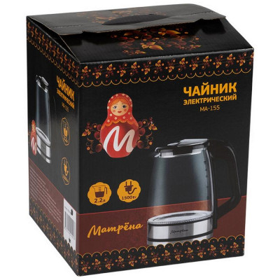 Чайник МАТРЕНА МА-155 черный (105230)-2