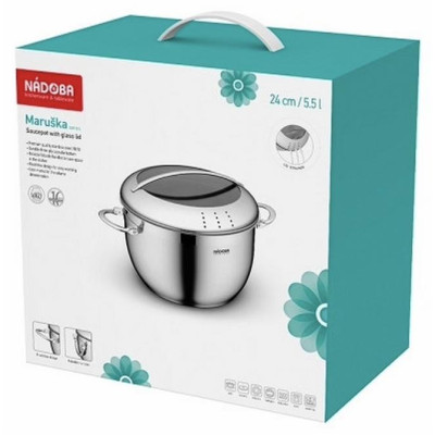 726611 Кастрюля NADOBA (5.5л, 24см) серия MARUSKA-1