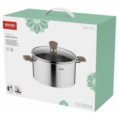 727011 Кастрюля NADOBA (5.6л, 24см) серия LUDVA-1