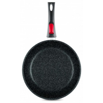 Сковорода НЕВА МЕТАЛЛ ПОСУДА 18026 26см 'Каменная' Черный гранит (съемная ручка)-2