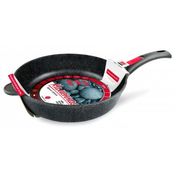 Сковорода НЕВА МЕТАЛЛ ПОСУДА 18028 28см 'Каменная' Черный гранит (съемная ручка)
