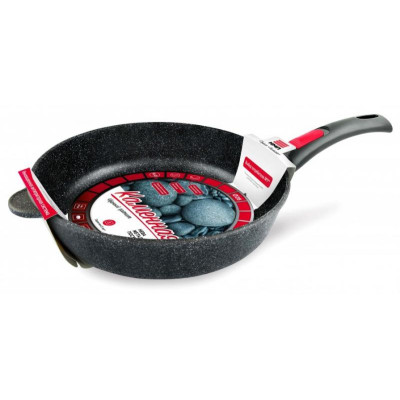 Сковорода НЕВА МЕТАЛЛ ПОСУДА 18028 28см 'Каменная' Черный гранит (съемная ручка)