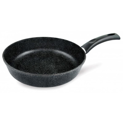 Сковорода НЕВА МЕТАЛЛ ПОСУДА 18122 22см 'Каменная' Черный гранит-1