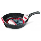 Сковорода НЕВА МЕТАЛЛ ПОСУДА 18124 24см 'Каменная' Черный гранит