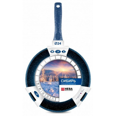 Сковорода НЕВА МЕТАЛЛ ПОСУДА 2424 24см 'Сибирь'-2