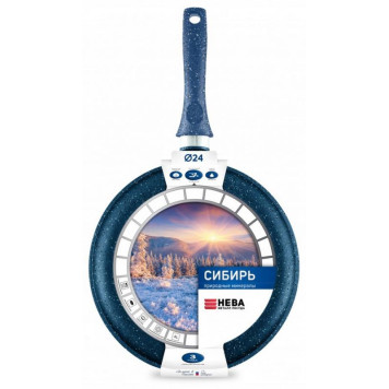 Сковорода блинная НЕВА МЕТАЛЛ ПОСУДА 246224 24см 'Сибирь'-2
