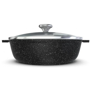 Жаровня со стекл.крышкой НЕВА МЕТАЛЛ ПОСУДА NG 6525 2.5л 'Neva Granite'-1