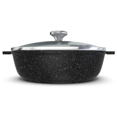 Жаровня со стекл.крышкой НЕВА МЕТАЛЛ ПОСУДА NG 6525 2.5л 'Neva Granite'-1