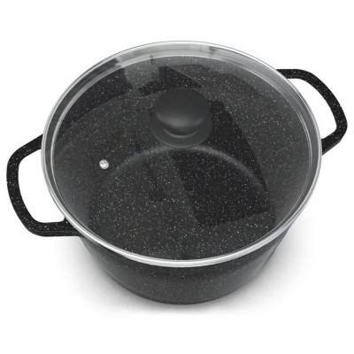 Кастрюля со стекл.крышкой со стекл.крышкой НЕВА МЕТАЛЛ ПОСУДА NG 6630 3.0л 'Neva Granite'-2