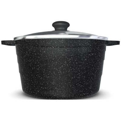 Кастрюля со стекл.крышкой со стекл.крышкой НЕВА МЕТАЛЛ ПОСУДА NG 6640 4.0л 'Neva Granite'