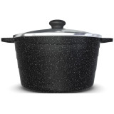 Кастрюля со стекл.крышкой со стекл.крышкой НЕВА МЕТАЛЛ ПОСУДА NG 6650 5.0л 'Neva Granite'