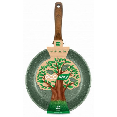 Сковорода НЕВА МЕТАЛЛ ПОСУДА EW 124 24см 'ECO WAY'-2