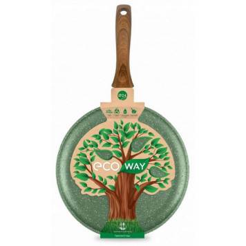 Сковорода блинная НЕВА МЕТАЛЛ ПОСУДА EW 6224 24см 'ECO WAY'-2