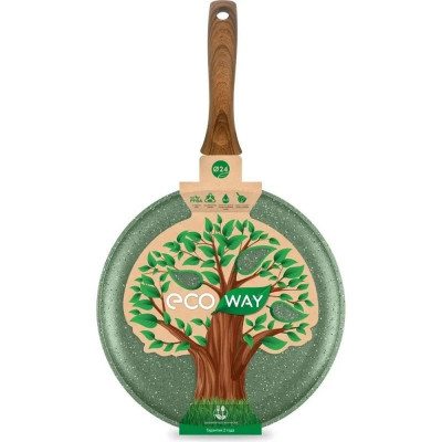 Сковорода блинная индукционная НЕВА МЕТАЛЛ ПОСУДА EW 6224i 24см 'ECO WAY'-2