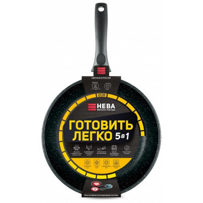 Сковорода НЕВА МЕТАЛЛ ПОСУДА GL2128 28см 'Готовить легко' stone-2
