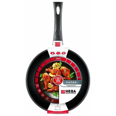 Сковорода НЕВА МЕТАЛЛ ПОСУДА L08120i 20см Индукция-2